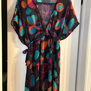 Zara Black Multicolor Floral Mini Dress